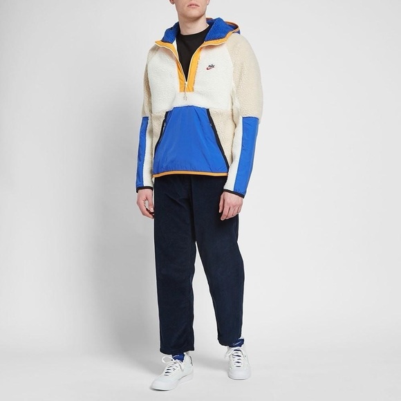 Nike Other - Nike Men's Blue Heritage Essentials Half Zip Sherpa Jacket - Size Medium